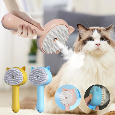 Hair Cleaning Brush with Mist Multifunctional Cat Grooming Brush Rechargeable Self Cleaning Slicker Brush for Pets Dogs & Catsb Pet Products