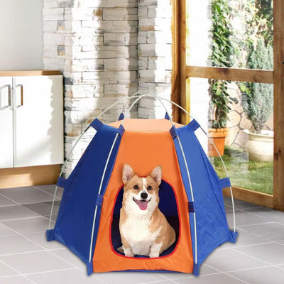 Tent for Dogs Polyester Outdoor Dog Camping Tent Foldable Camping Supplies Supportive Waterproof Portable Tents for Indoor