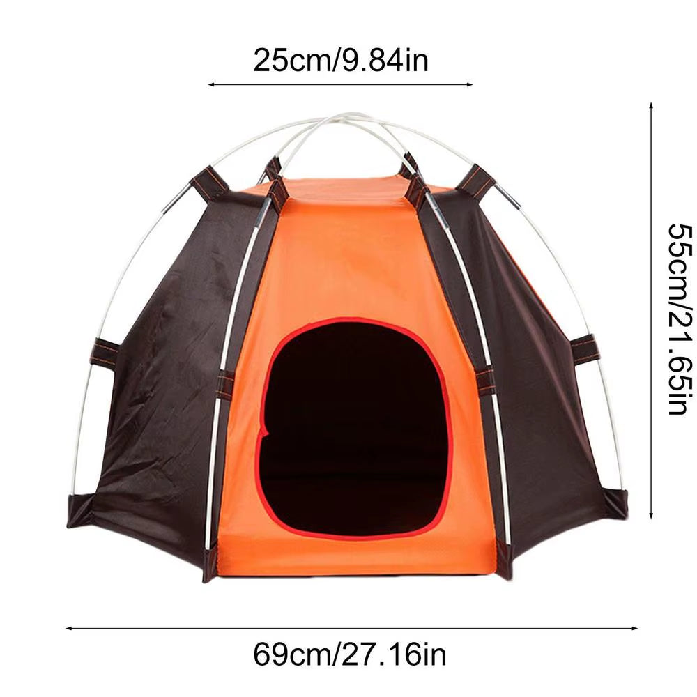 Tent for Dogs Polyester Outdoor Dog Camping Tent Foldable Camping Supplies Supportive Waterproof Portable Tents for Indoor