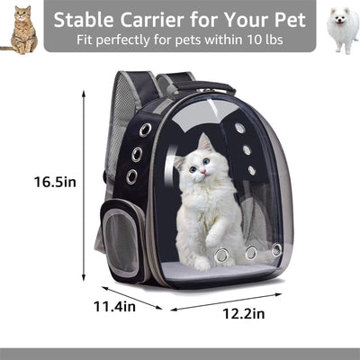 Cat Pet Carrier Backpack Transparent Capsule Bubble Pet Backpack Small Animal Puppy Kitty Bird Breathable Pet Carrier for Travel