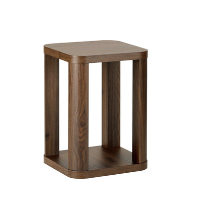 Juliet End Table for Living Room Office, Walnut