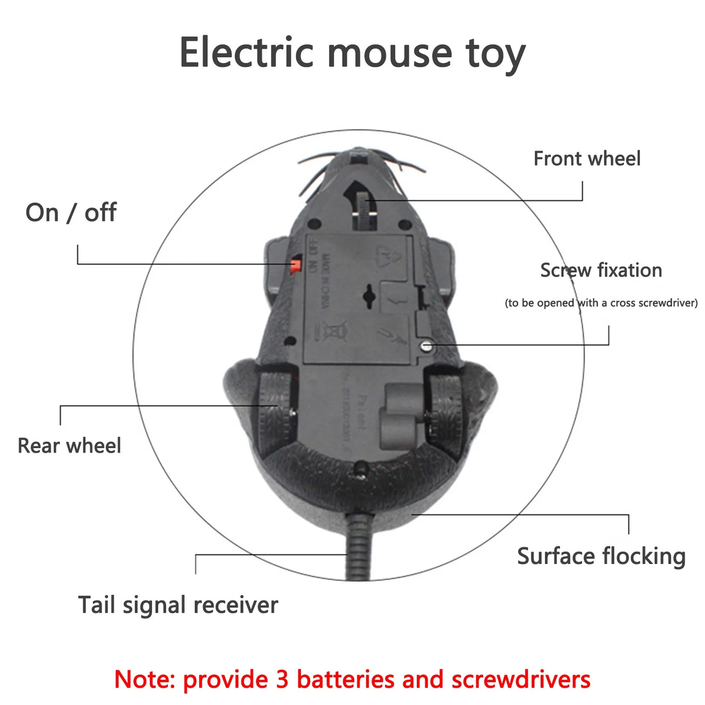 Pet Supplies Electric Mouse Remote Control Pet Toy Mouse Shape Funny Cat Toy Brown