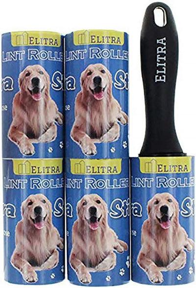 Elitra Extra Sticky Pet Lint Roller & 4 Refill Packs, 450 Sheets