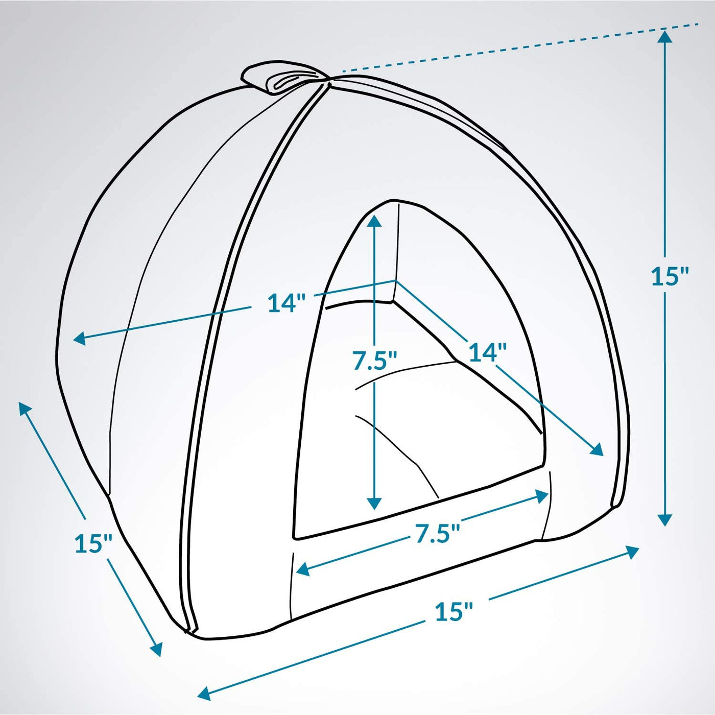 Cat Beds for Indoor Cats - Cat Cave Bed Cat House Cat Tent with Removable Washable Cushioned Pillow, Kitten Beds Cat Hut, Small Dog Bed, Dark Grey, 15 Inches