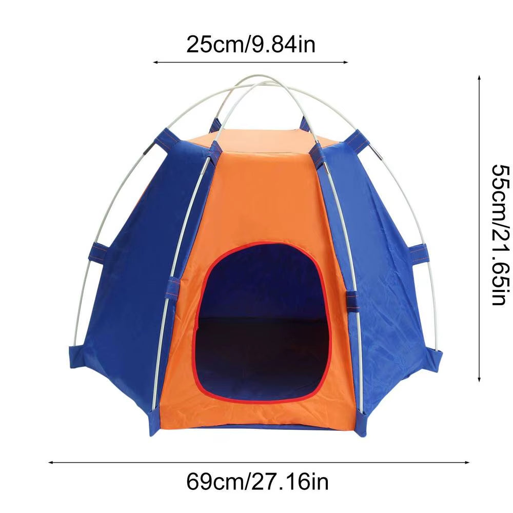 Tent for Dogs Polyester Outdoor Dog Camping Tent Foldable Camping Supplies Supportive Waterproof Portable Tents for Indoor