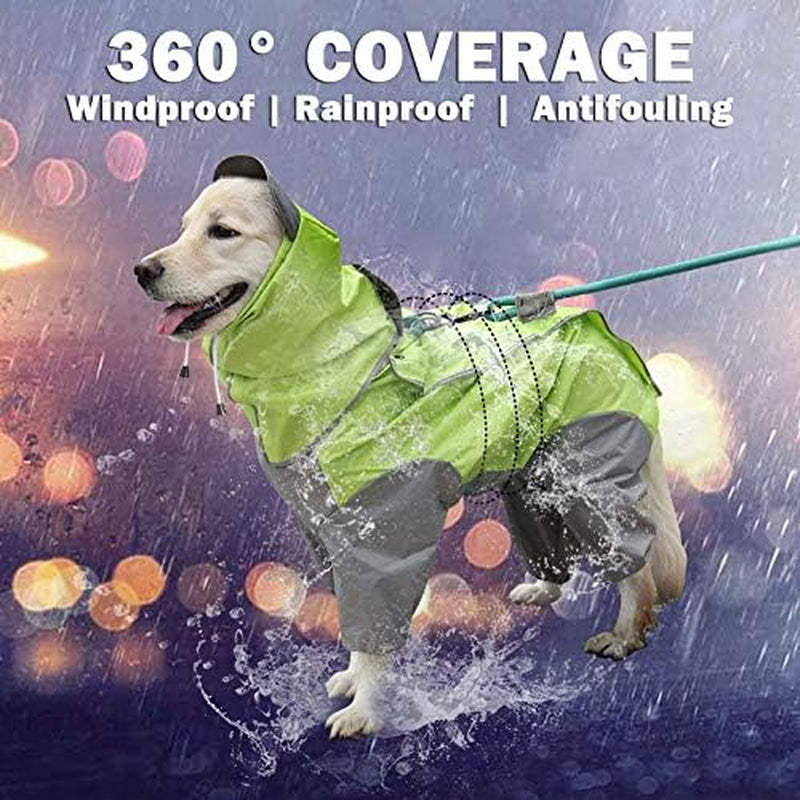 Dog Raincoat Waterproof Rain Jacket with Hood and Collar Hole Outdoor Adjustable Drawstring for Most Dogs Camo Pink Size 16