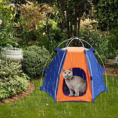 Tent for Dogs Polyester Outdoor Dog Camping Tent Foldable Camping Supplies Supportive Waterproof Portable Tents for Indoor