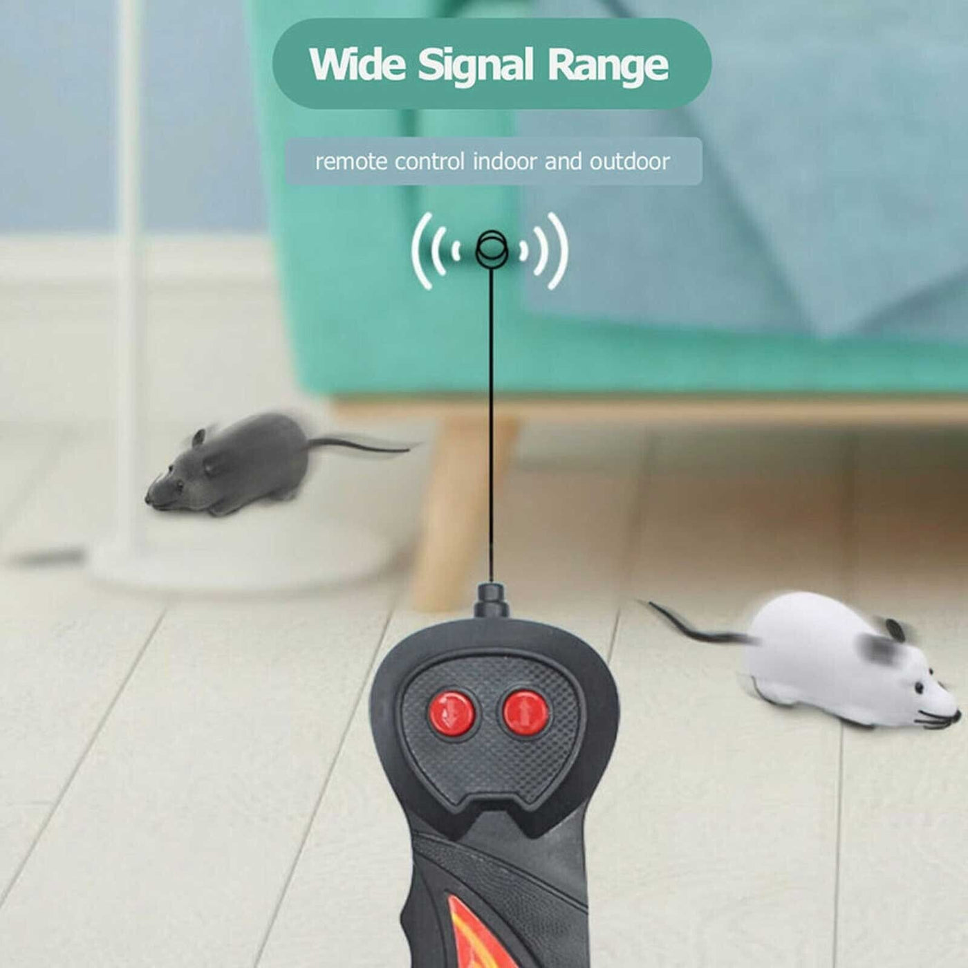 Remote Control RC Rat Mouse MICE Wireless for Cat Dog Pet Toy Novelty Gift